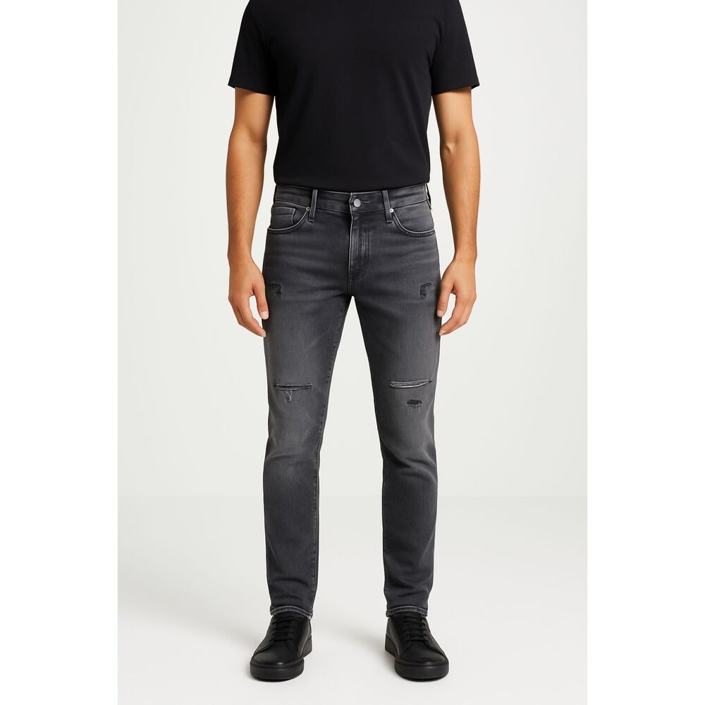 Scotch & Soda Ralston Slim Jeans Black Gray Distressed 29x32 Grunge Alt Street